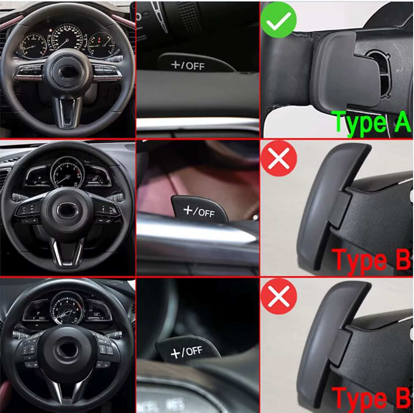 Mazda 3 20-24 CX30 Aluminum Paddle Shifter Extension